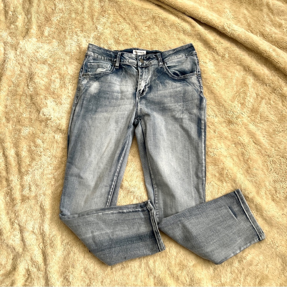 FIRE & RAIN Junior's Bue Acid Wash Slim Leg Mid-Rise Denim Jeans Size 13